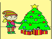 Christmas Elves Coloring