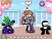Senpai and Monika Kissing