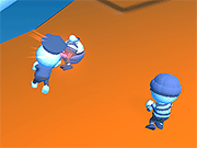 Robber vs Police officer: Fighting