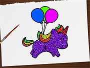Coloring Book: Glittered Unicorns