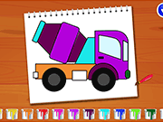 Coloring Book: Excavator Trucks