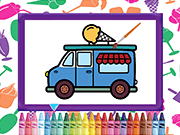 Ice Cream Trucks Coloring