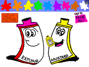 Ketchup And Mustard Coloring Station