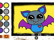 Easy Kids Coloring Bat