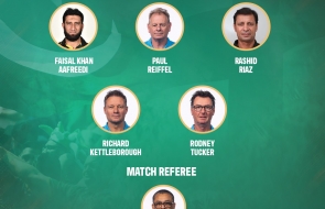  Match officials announced for Test series against West Indies 