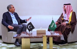  Chairman PCB Mohsin Naqvi meets Saudi Arabia's Deputy Minister of Sports Badr bin Abdulrahman Al-Qadi 